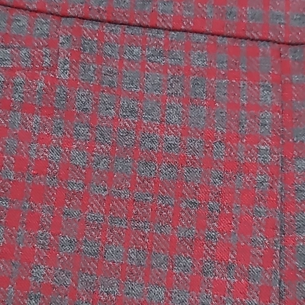 7th Avenue Design Studio Red & Grey Plaid Pullon Pants size Medium - Picture 8 of 10